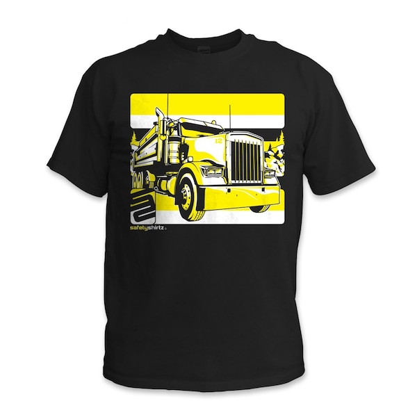 Dump Truck High Visibility Tee, Black, 3XL
